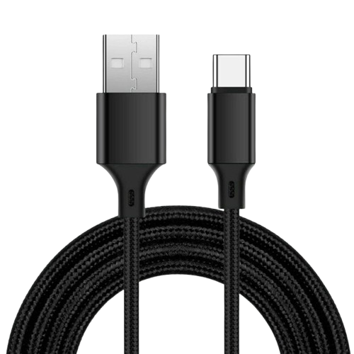 Front. Home Collection - 10 Ft USB Type C Fast Charger Cable For Samsung Galaxy S23 S22 S20 Ultra iPhone 15 Pro - Black.
