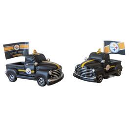 Evergreen Enterprises - Pittsburgh Steelers Hangable 3" Rally Truck Two-Piece Statue Set - Multicolor