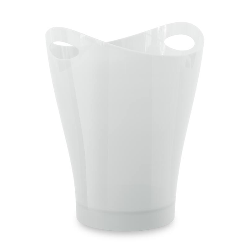 Angle. Umbra - Umbra Garbino 2.25 gal White Plastic Contemporary Wastebasket.
