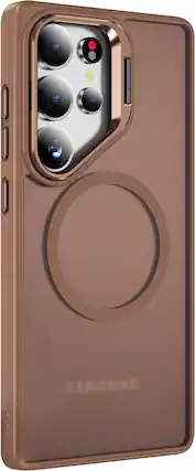 Angle. SaharaCase - Venture Series Kickstand Case for Samsung Galaxy S25 Ultra - Desert Brown.