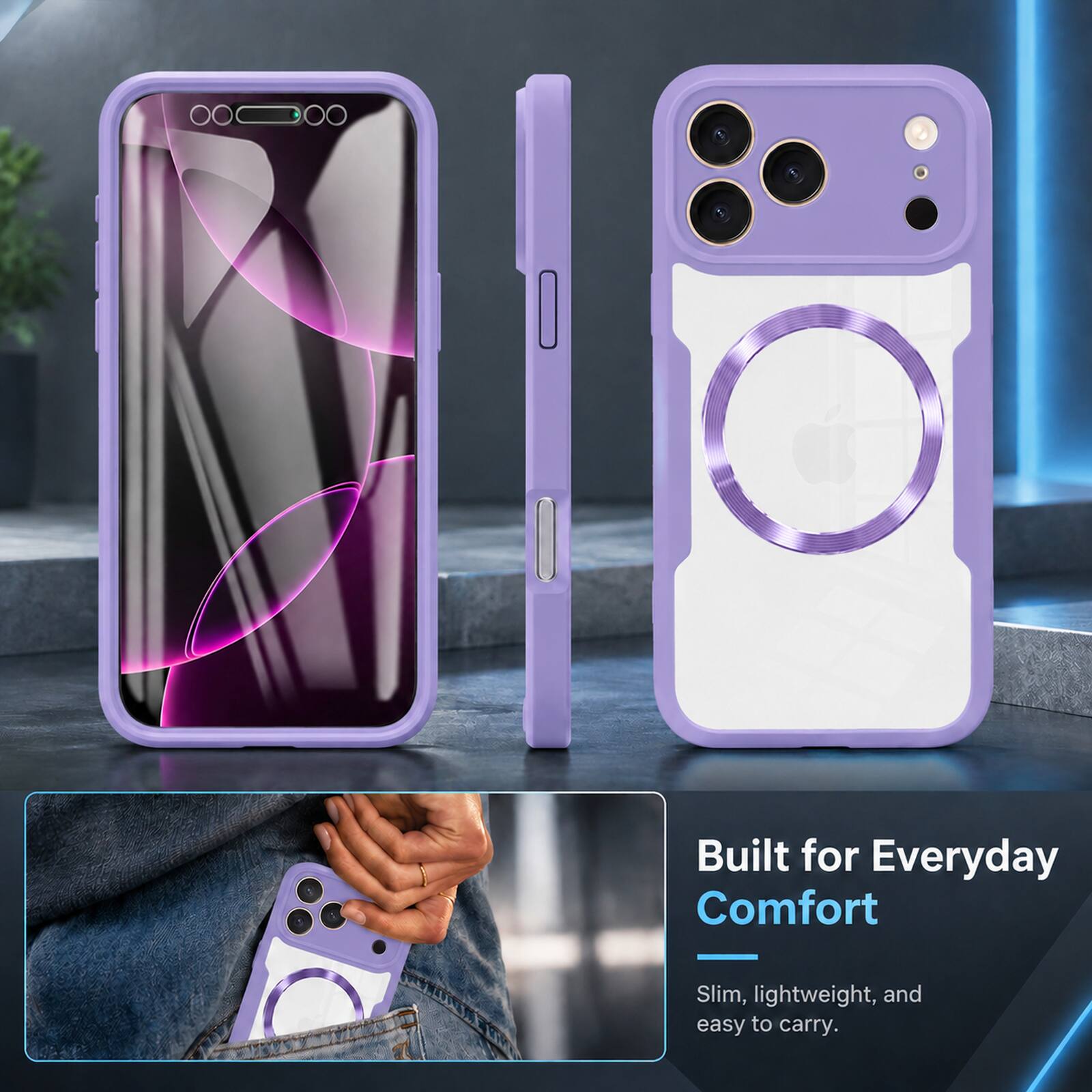Dteck Case For iPhone 18 Pro Max Built in Screen Protector, Compatible ...