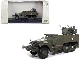 White M16 Multiple Gun Motor Carriage Olive Drab "United States Army" 1/43 Diecast Model by Militaria Die Cast - Green