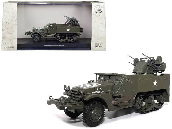 14+ YEARS
1/43 SCALE
M16 Multiple Gun Motor Carriage
DIECAST METAL
U.S.A 40150620
A3