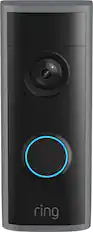 Front. Ring - Ring Peephole Smart Cam 2K, Battery-Powered, renter-friendly surface install, replaces existing peephole. 1400x1400 - Speckled Gray.
