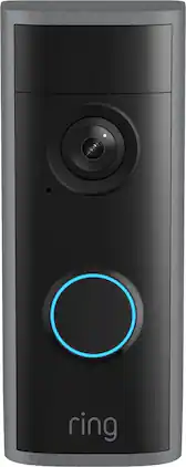 Ring - Peephole Smart Cam 2K, Battery-Powered, renter-friendly surface install, replaces existing peephole. 1400x1400 - Speckled Gray