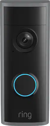 Front. Ring - Ring Peephole Smart Cam 2K, Battery-Powered, renter-friendly surface install, replaces existing peephole. 1400x1400 - Speckled Gray.