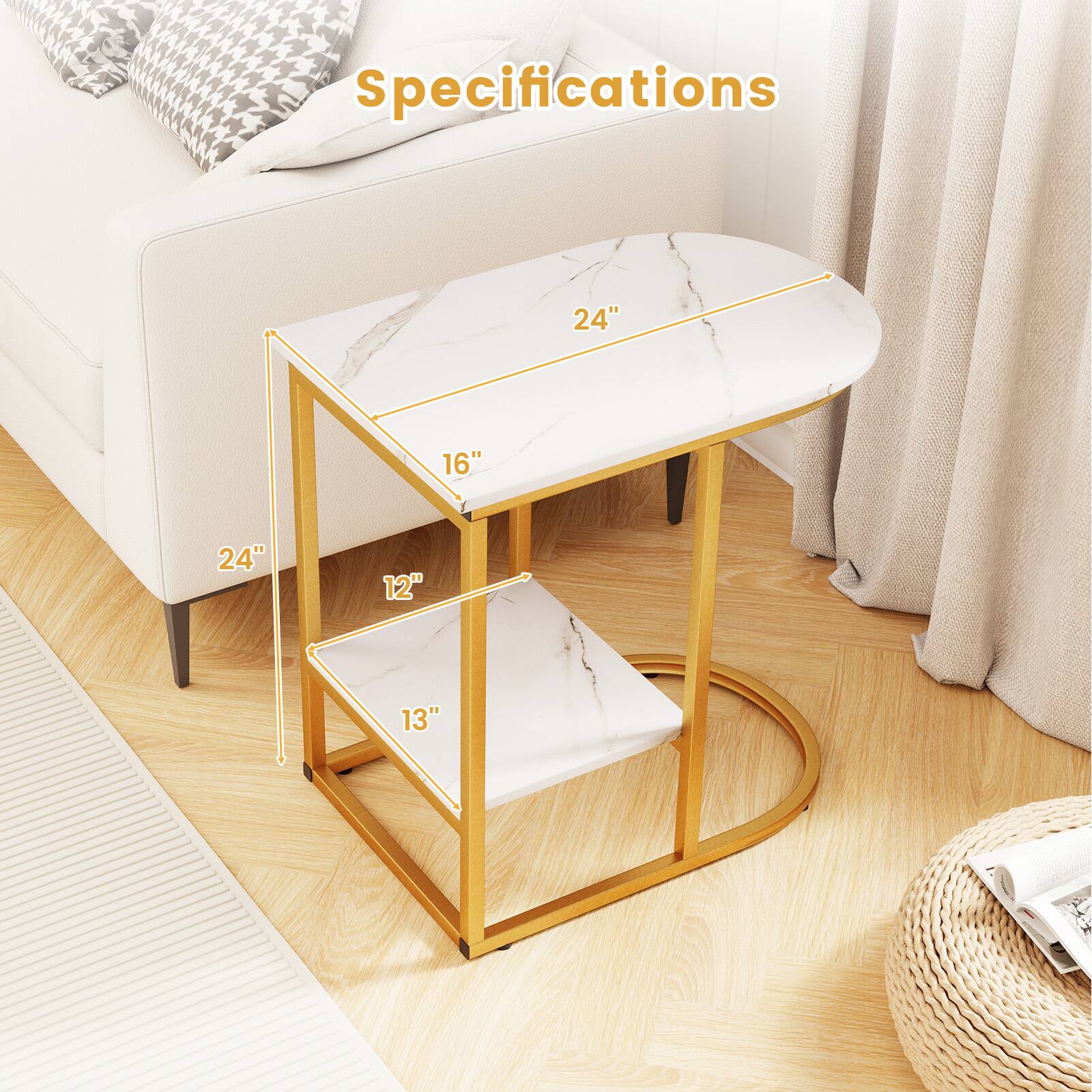 Specifications  
24" x 16"  
24" x 12"  
13"