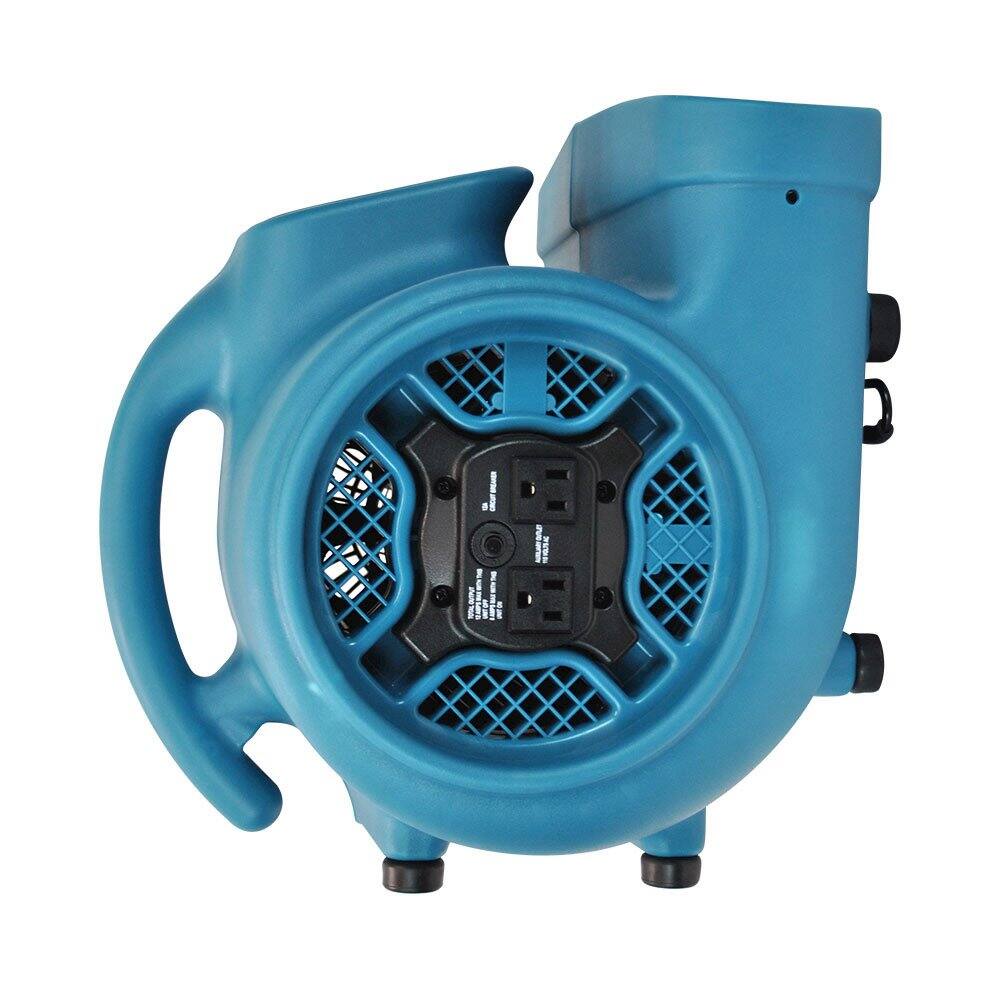 Alt View 2. XPOWER - 1/3 HP 2000 CFM 3 Speed Scented Air Mover, Carpet Dryer, Blower - Blue.