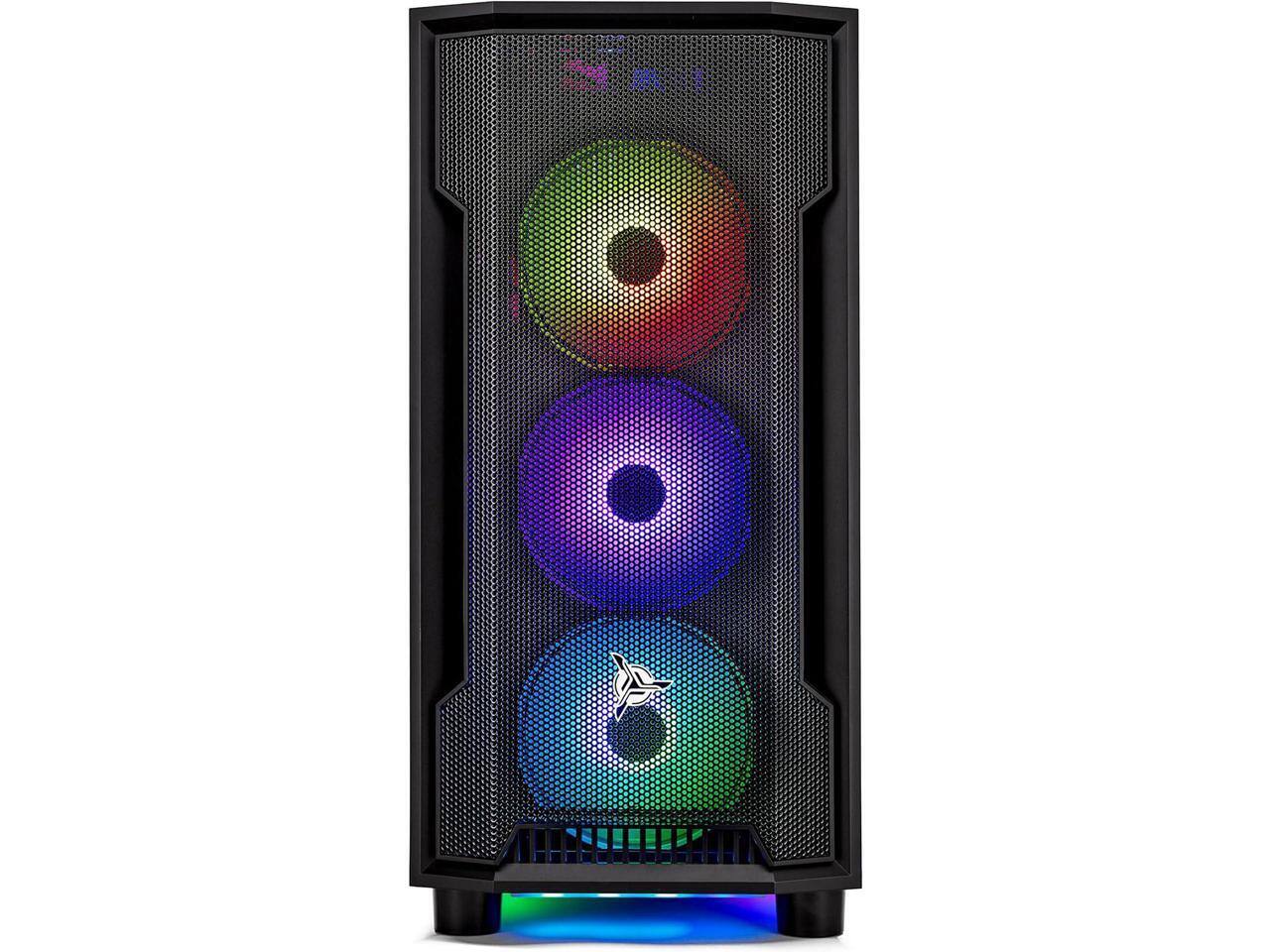 Alt View 5. Skytech Gaming - Skytech Shadow Gaming PC, Ryzen 7 5700, RTX 5060 Ti 8GB, 1TB NVMe, 16GB DDR4, 650W Gold, Wi-Fi, Win 11.