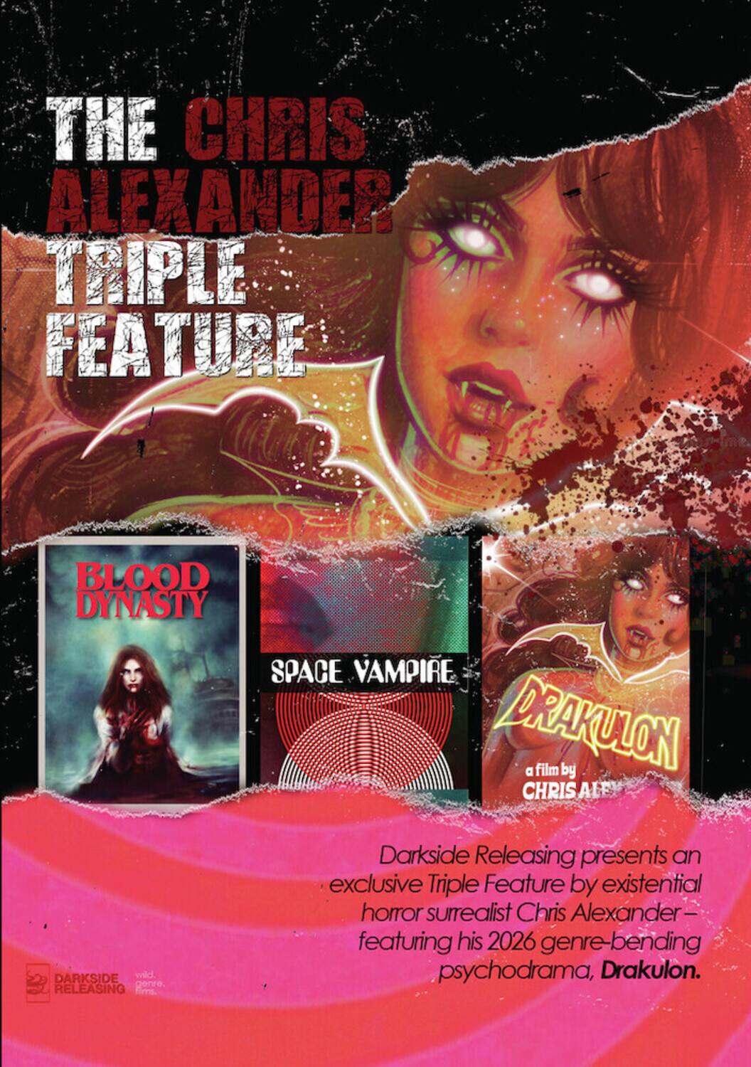 Chris Alexander Triple Feature (Bloody Dynasty - Space Vampire - Drakulon)   - DVD price history on PriceWatchPro