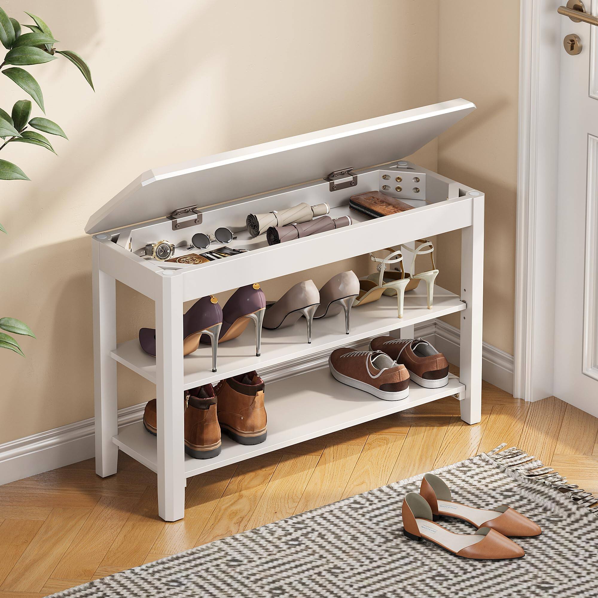 White-2 Tier(wood) 31.5"W x 11.8"D x 20.5"H