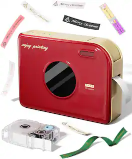 Phomemo - A30 Portable Home Label Maker for Gift Packing and Photo Labeling Ribbon Printer ——with Ribbon capsule in pack - Red