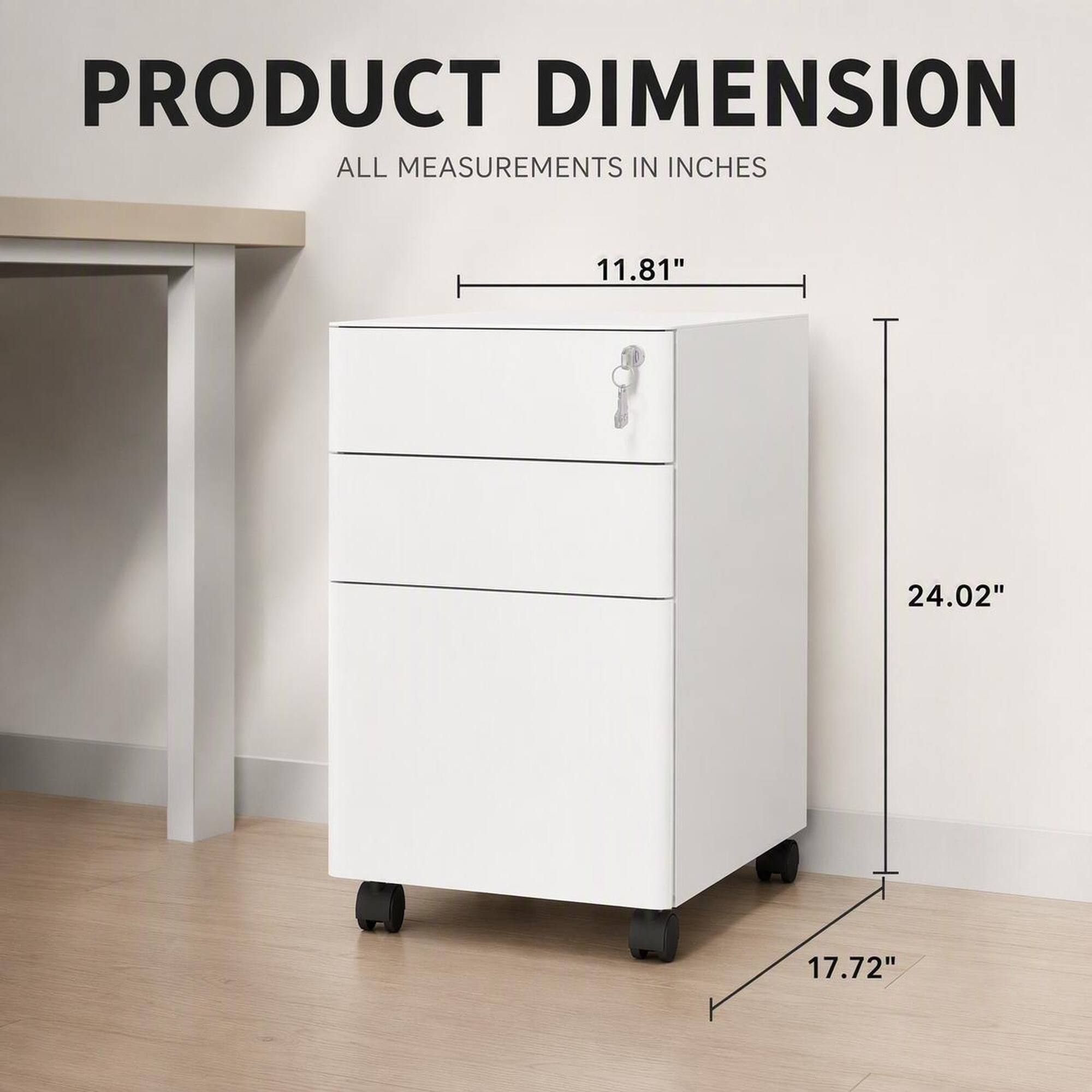PRODUCT DIMENSION  
ALL MEASUREMENTS IN INCHES  
11.81"  
24.02"  
17.72"