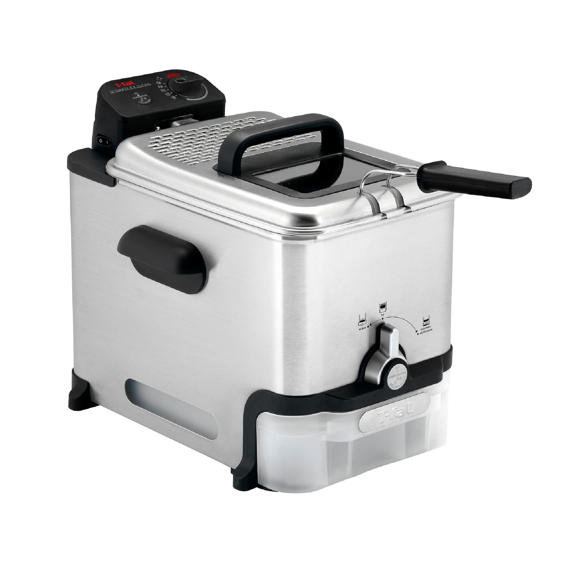 T-Fal - 3.5L Electric Deep Fryer, Stainless Steel - Silver