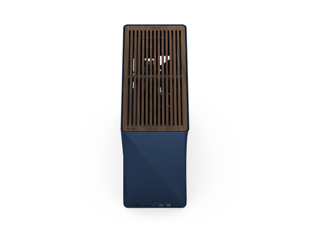 Alt View 3. Fractal Design - Fractal Design Era 2 Midnight Blue Anodized Aluminum/Steel Mini-ITX Compact Small Form Factor PC Case - Midnight Blue.