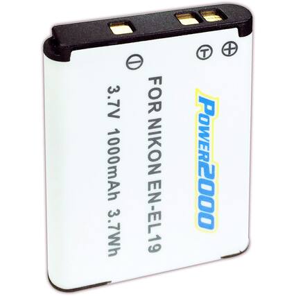 3.7V 1000mAh 3.7Wh
FOR NIKON EN-EL19
POWER2000