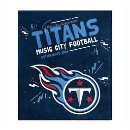 Logo Brands - Tennessee Titans 60" x 70" Plush Throw Blanket - Multicolor