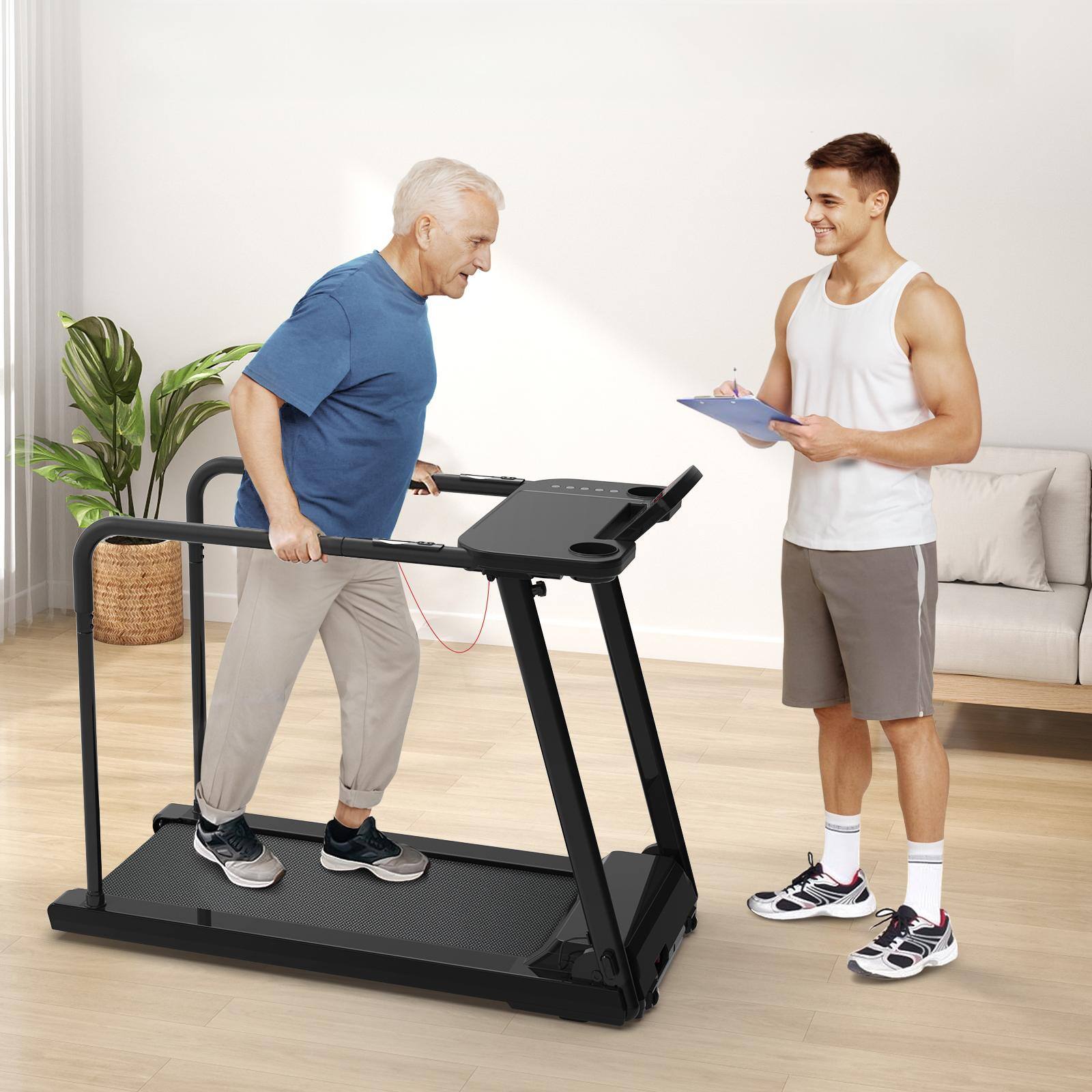 Alt View 7. Redliro - Redliro Walking Treadmill for Seniors, 300 lbs Capacity, Easy Walk Exercise Machine for Home Use - Black.