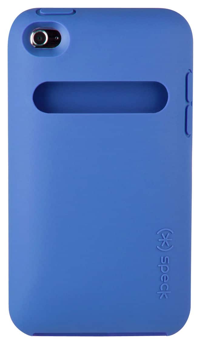 Front. Speck - KangaSkin Case for Apple® iPod® touch 4th Generation - Cobalt.
