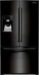 Front Standard. Samsung - 22.5 Cu. Ft. Counter-Depth French Door Refrigerator with Thru-the-Door Ice and Water - Black.