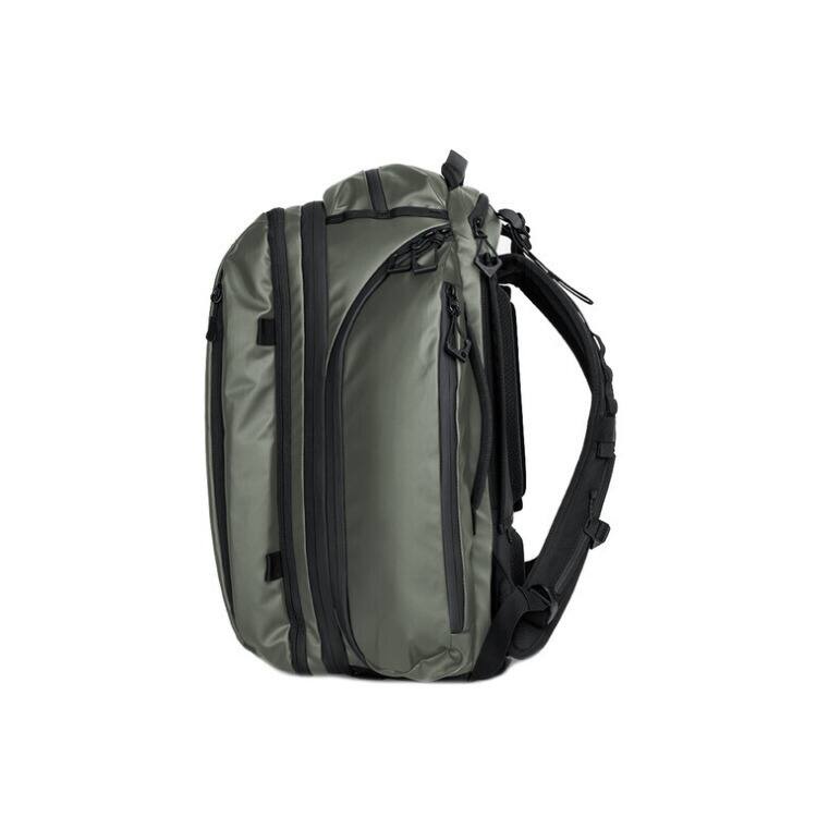 Back. WANDRD - WANDRD Transit Travel Backpack with Quick-Draw Side Access (Wasatch Green, 45L) - Green.