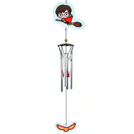 Front. Spoontiques - Spoontiques Harry Potter Riding Broom Metal Outdoor Garden Wind Chime Patio Decoration 18 Inch.