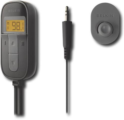 Front Standard. Belkin - TuneCast Wireless FM Transmitter for Apple® iPod® and Most MP3 Players - Black/Gray.
