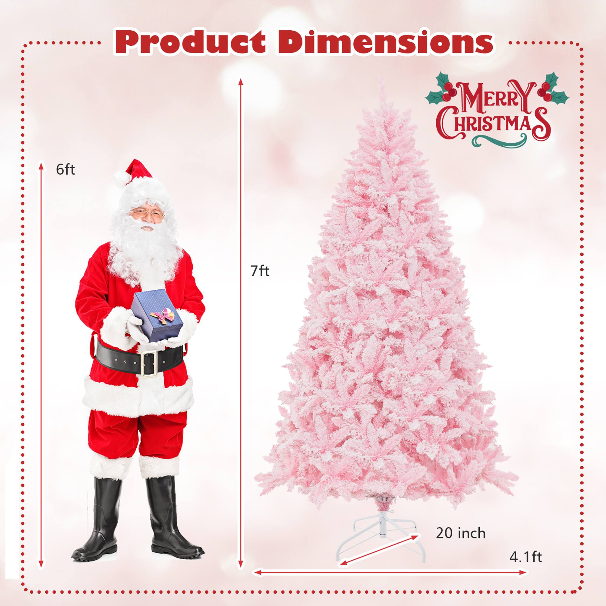 Product Dimensions

MERRY CHRISTMAS

6ft

7ft

20 inch

4.1ft