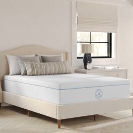 Martha Stewart - Sleepcomplete Medium Support Dual-Action Green Tea Cooling Memory Foam Mattress in a Box - White