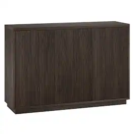 Hudson&Canal - Alston 48" Wide Rectangular Fluted Buffet Table - Brown