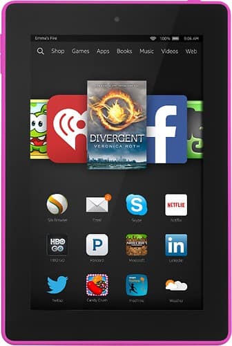 Front Standard. Amazon - Fire HD - 7" - 16GB - Magenta.