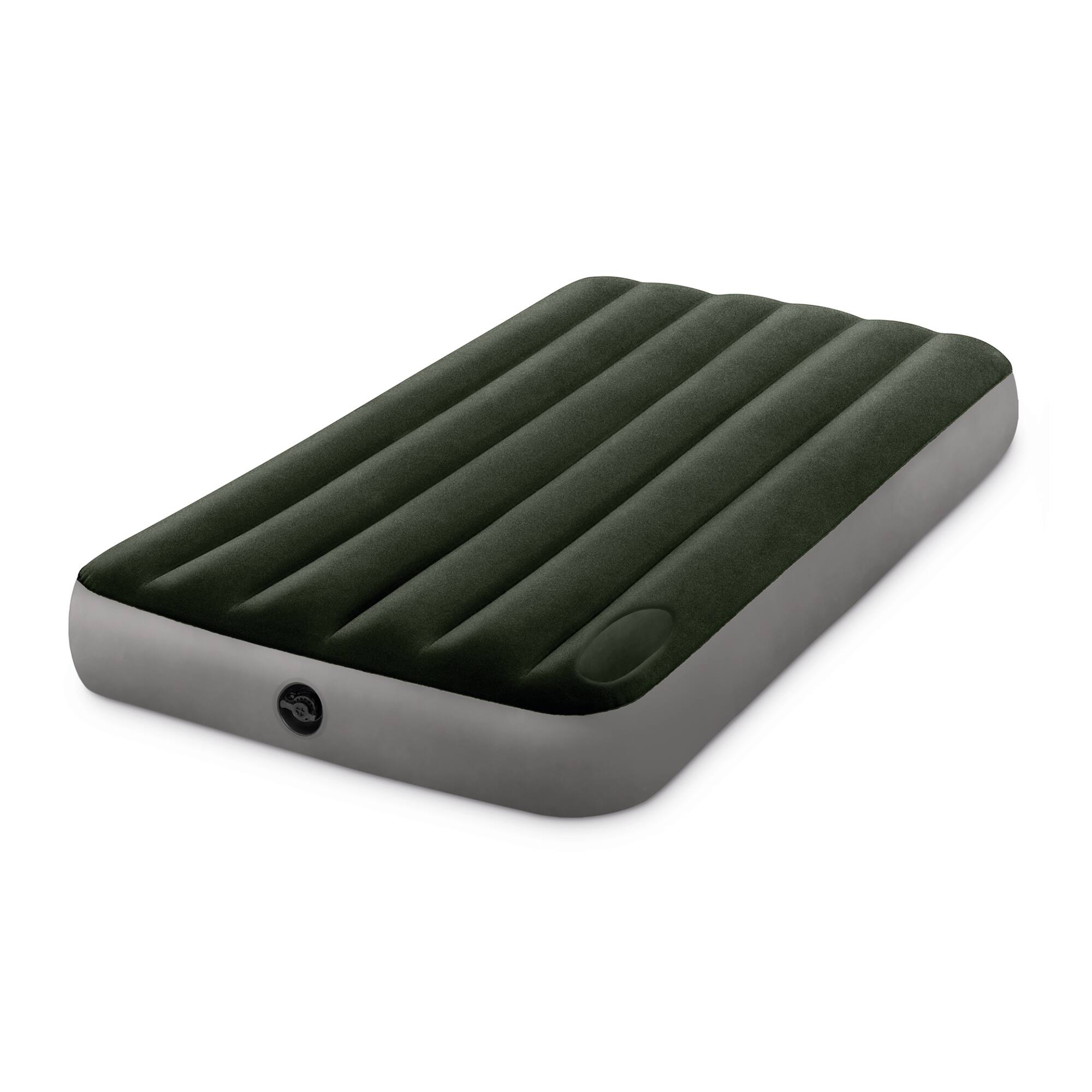 Alt View 2. Intex - Intex Dura-Beam Standard Downy Air Mattress w/Built-In Foot Pump, Twin, 2 Pack - Black.