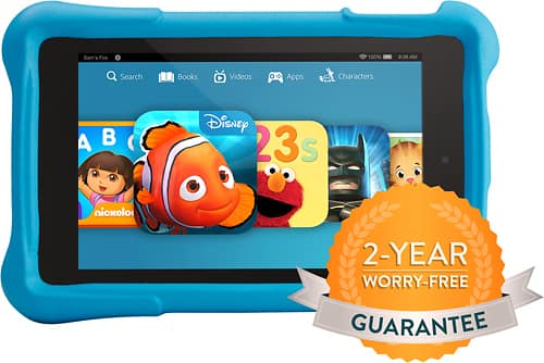  Amazon - Fire HD Kids Edition - 7&quot; - 8GB - Black/Blue