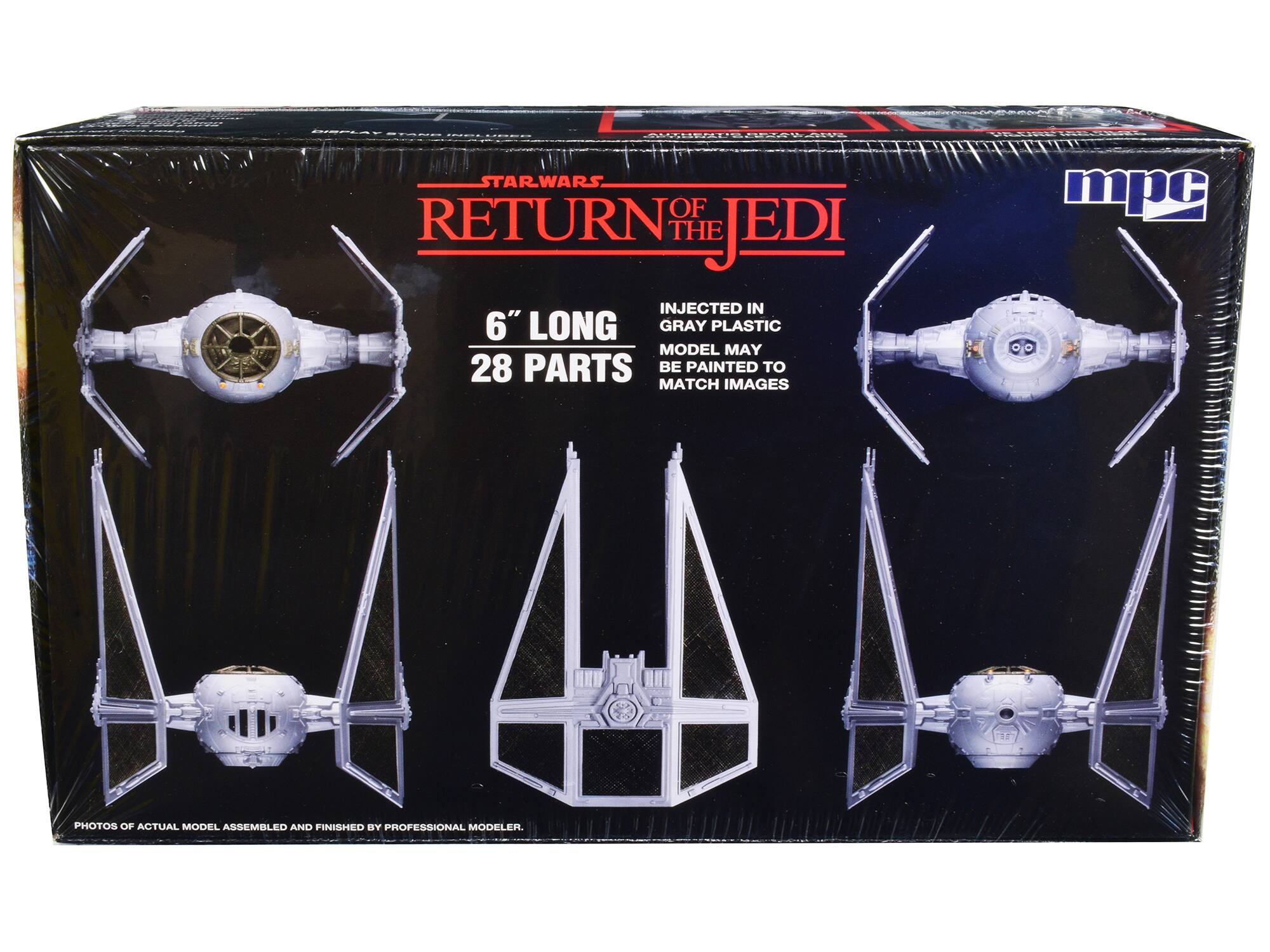 STAR WARS  
RETURN OF THE JEDI  

6" LONG  
28 PARTS  

INJECTED IN GRAY PLASTIC  
MODEL MAY BE PAINTED TO MATCH IMAGES  

PHOTOS OF ACTUAL MODEL ASSEMBLED AND FINISHED BY PROFESSIONAL MODELER.  

mpc
