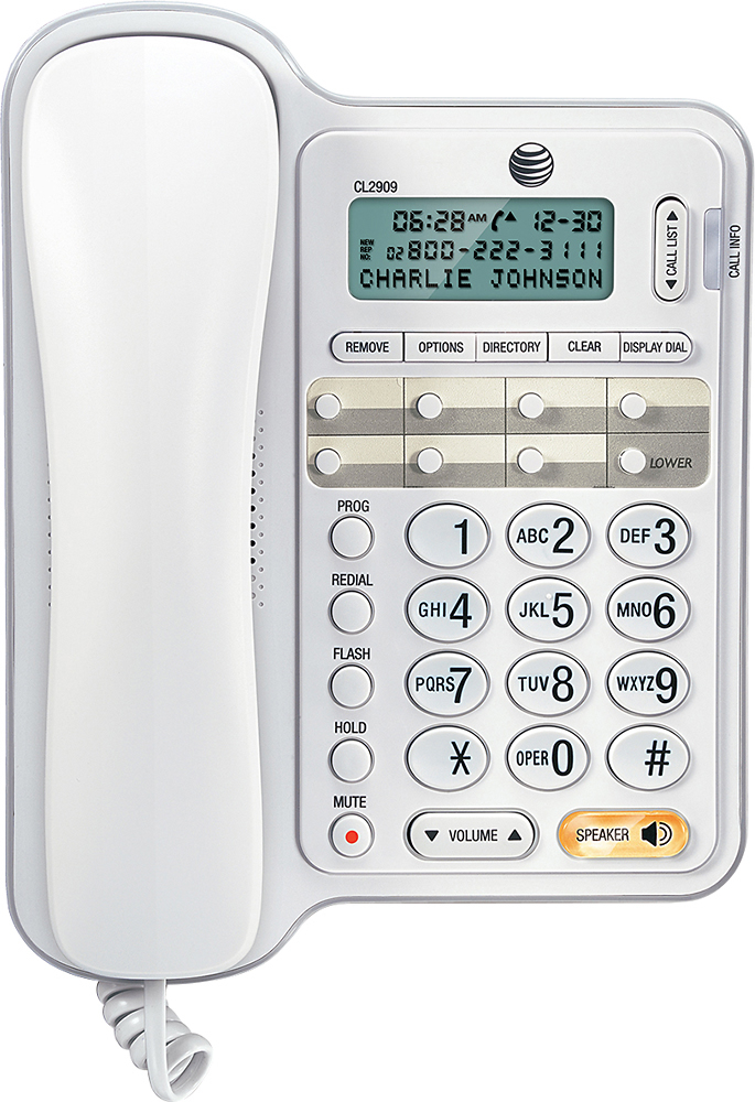 AT&T CL4940 Single Line Corded Phone White for sale online 