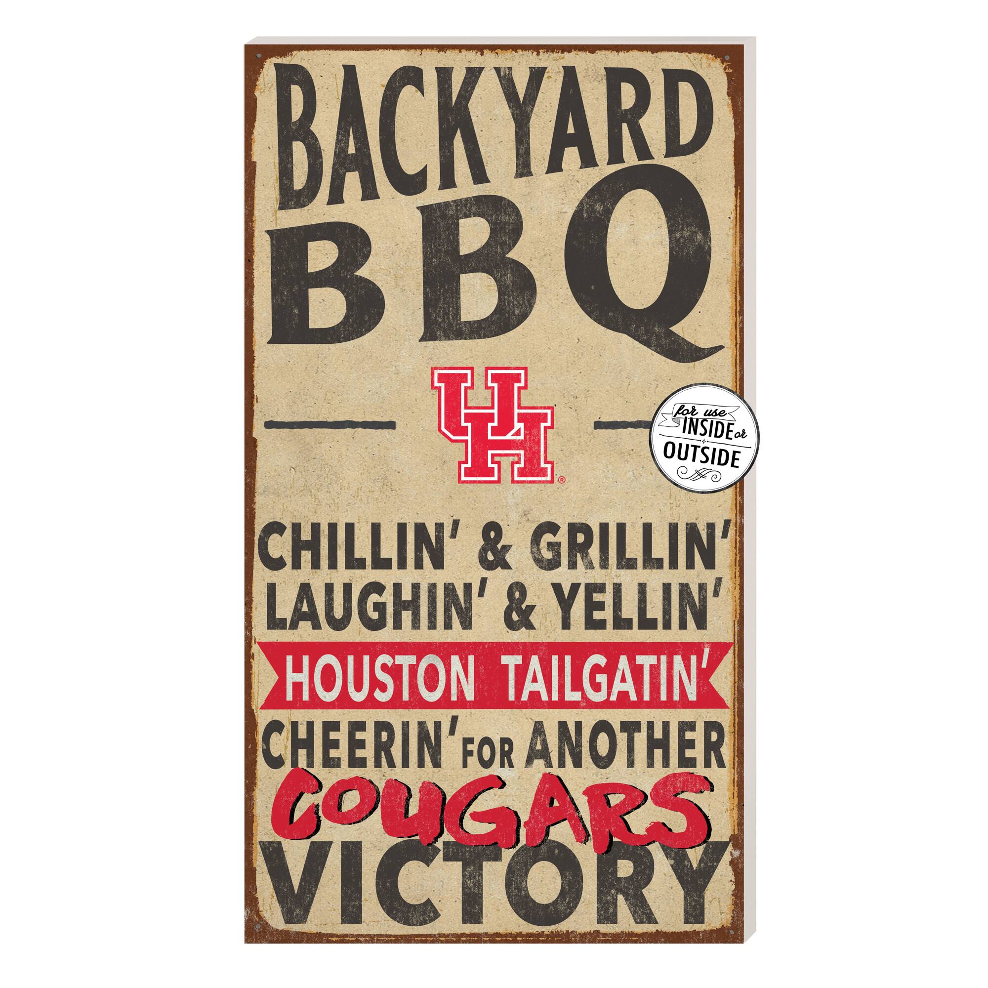 Brown Houston Cougars 11'' x 20'' Indoor/Outdoor BBQ Sign