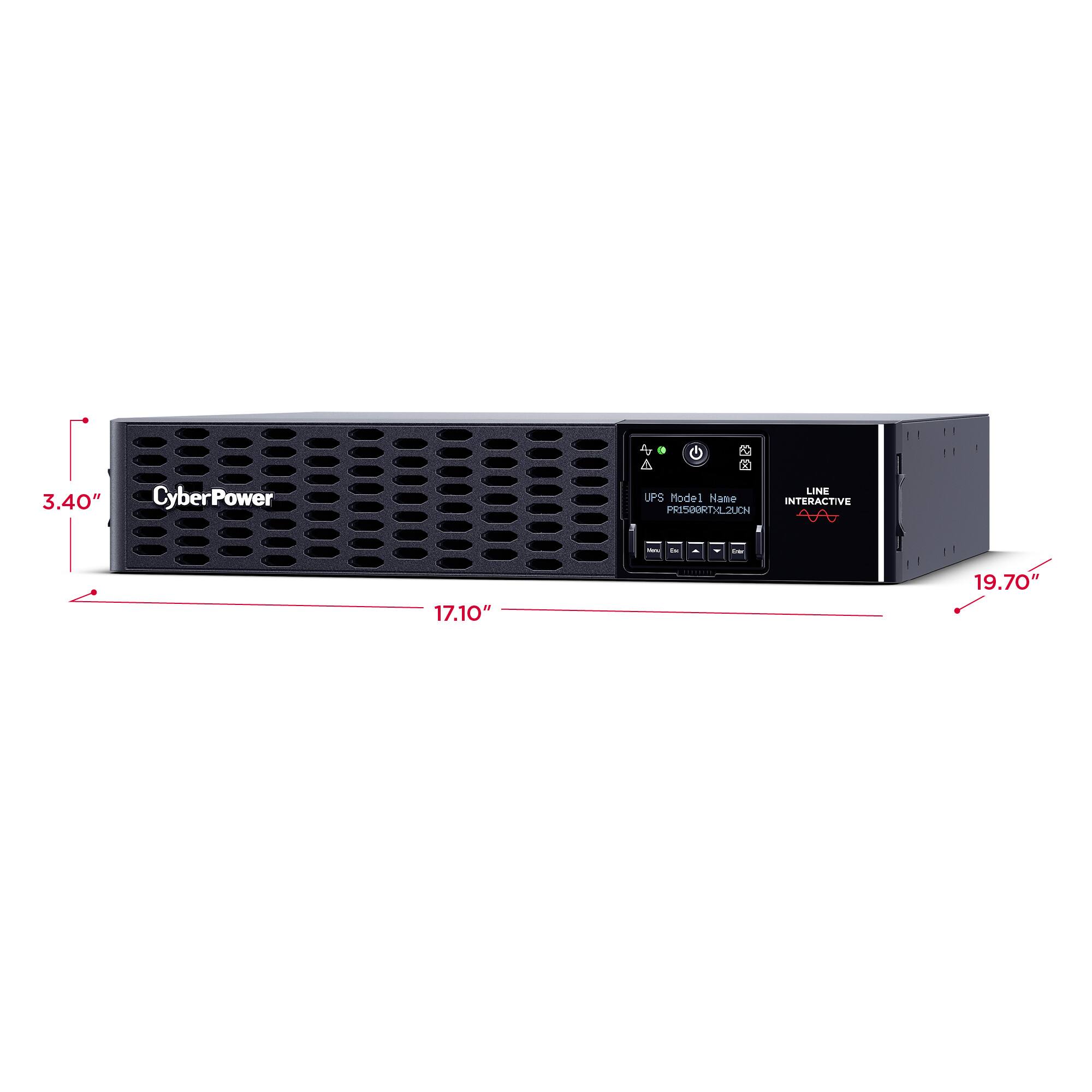 3.40" CyberPower PowerAr C D LINE UPS Model Hase INTERACTIVE PRSSOURD.JUOH AA - - - 17.10" ... 19.70"