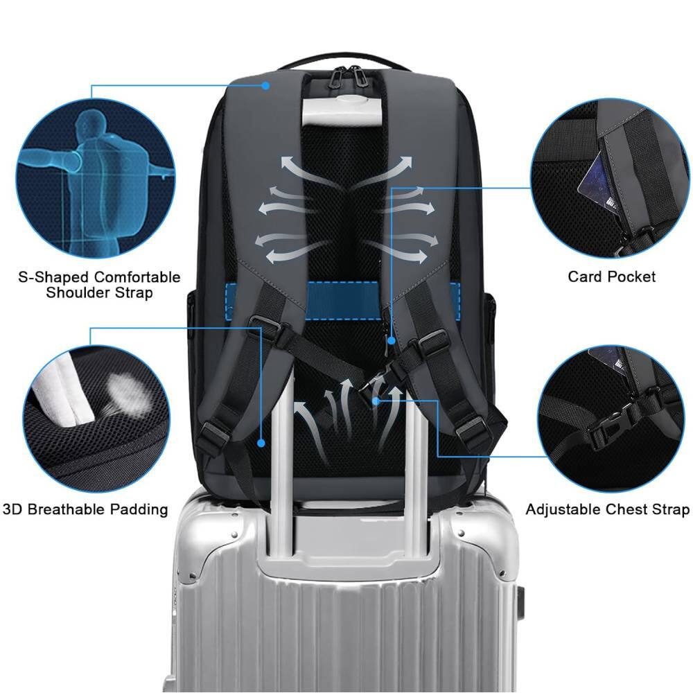 - S-Shaped Comfortable Shoulder Strap
- 3D Breathable Padding
- Card Pocket
- Adjustable Chest Strap