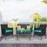 Alt View 8. Costway - Costway 8PCS Patio Rattan Furniture Set Cushioned Sofa Coffee Table Backyard - Multicolor.