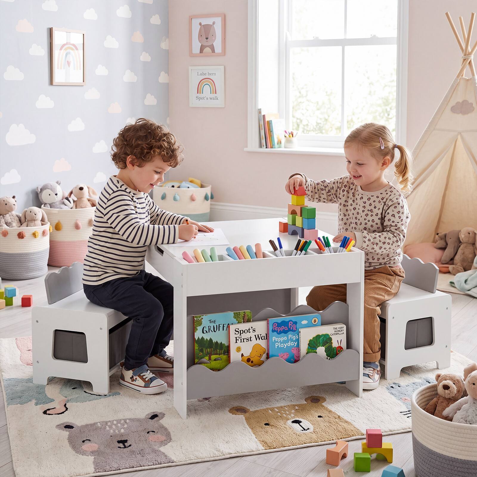 Labe a Spot's walk  
The Gruffa  
Peppa Pig's First Walk  
Peppa Pig Playday  
Spot's First Walk