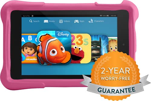  Amazon - Fire HD Kids Edition - 7" - 8GB - Black/Pink