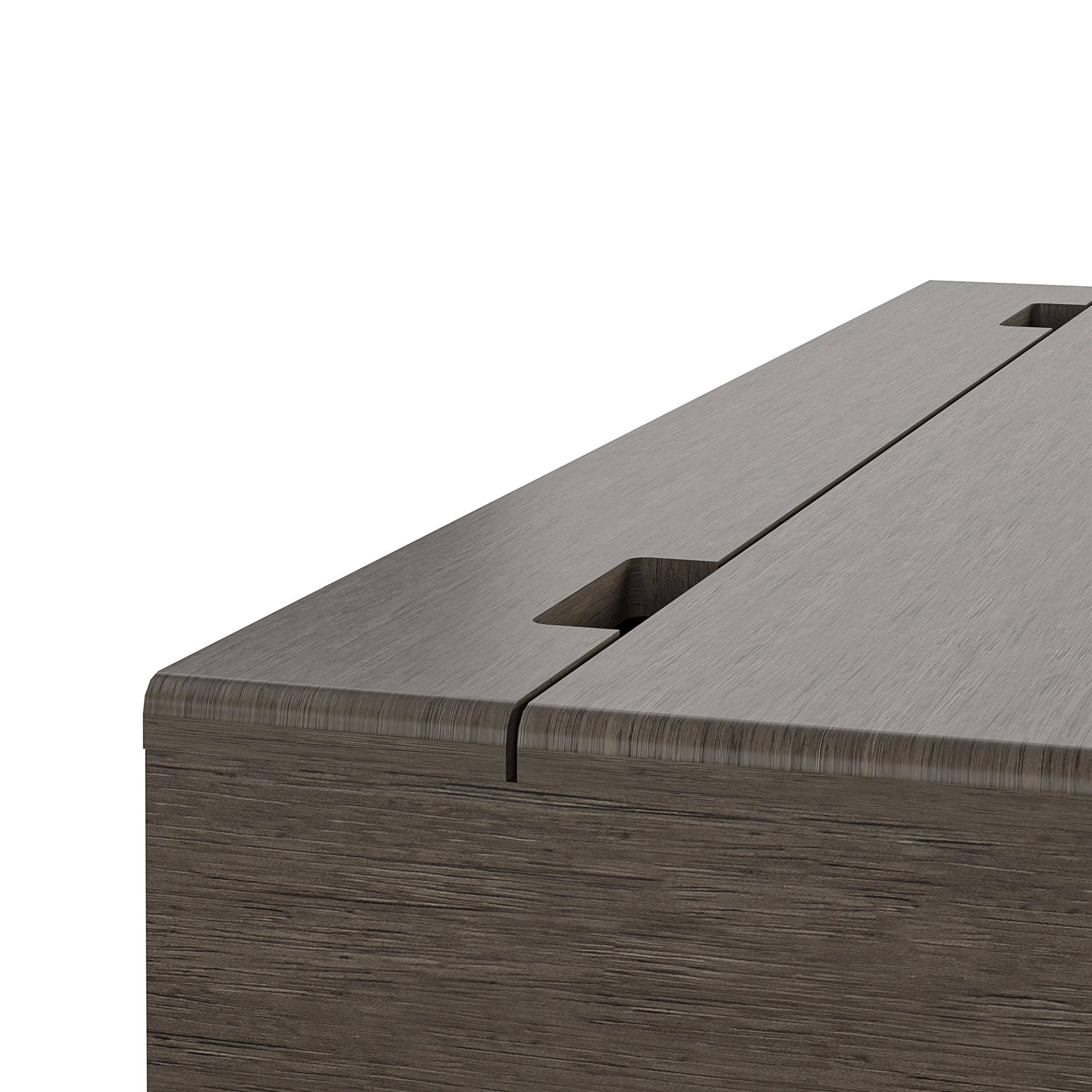 Back. Aukfa - Computer Desk -Wood Veneer, Hidden USB Port, 100lb Weight Limit, 39"W x 30"H, Metal Legs.