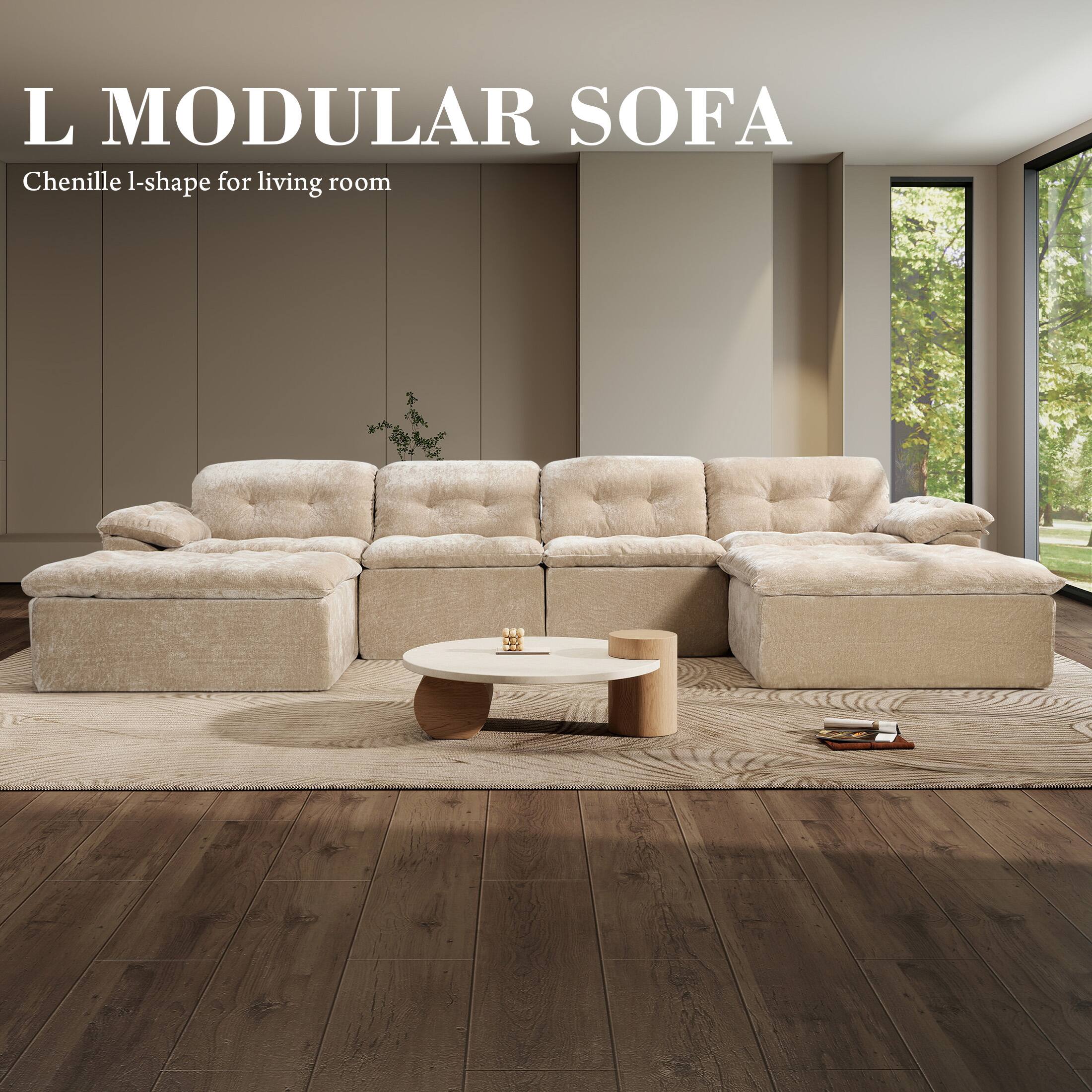 L MODULAR SOFA  
Chenille L-shape for living room