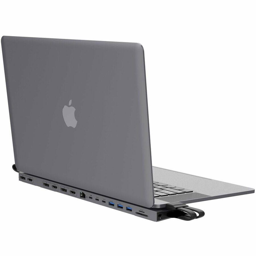 Alt View 4. Hyper - Hyper 4K Multi-Display Docking Station For 13"-14" MacBooks - for Notebook, Desktop PC - Memory Card Reader - microSD.
