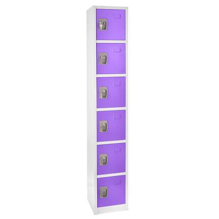 Front. AdirOffice - Storage Locker 629-Series 72" H 6-Tier Steel Key Lock 6-Shelf Locker with Key Lock - Purple.