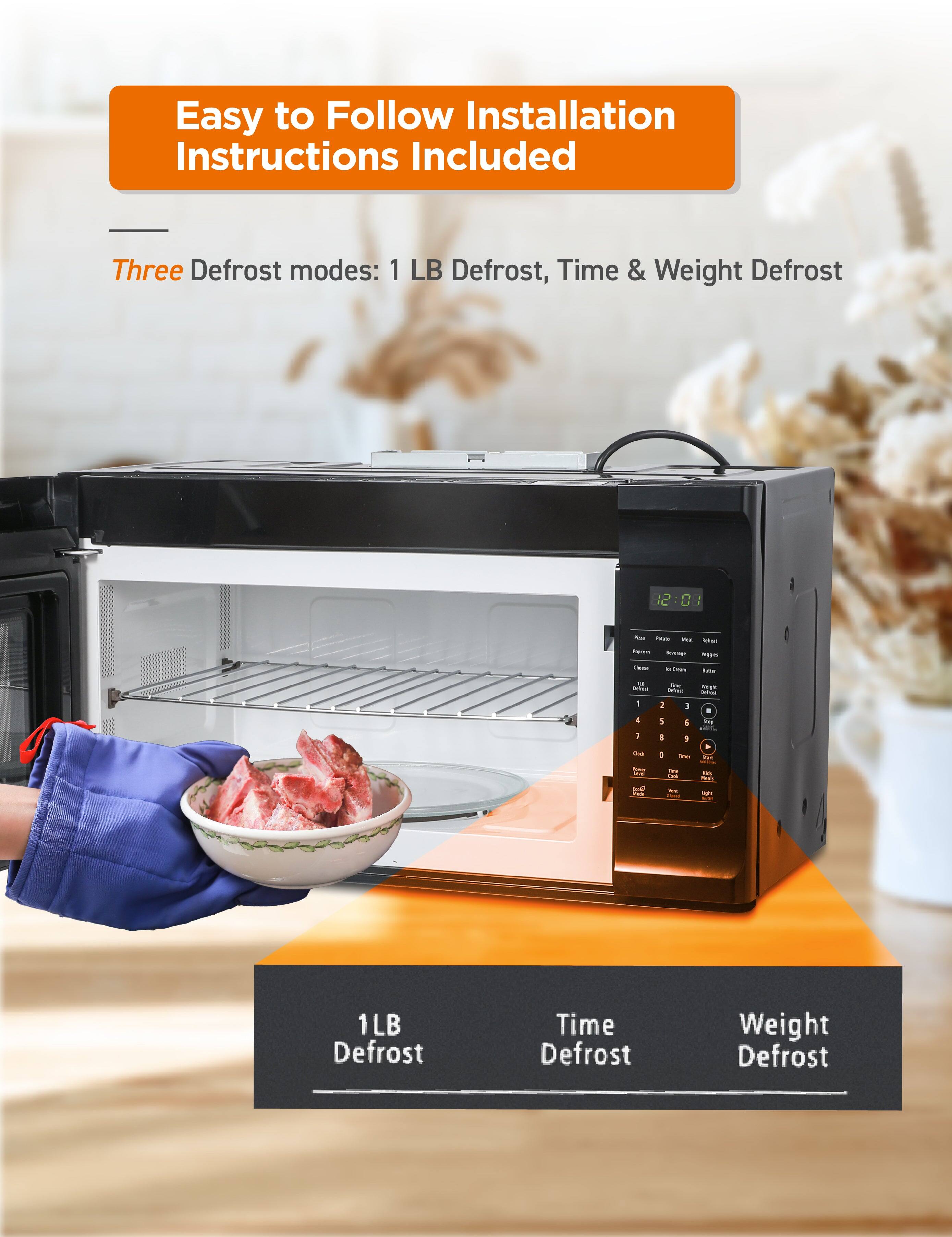 Easy to Follow Installation Instructions Included

Three Defrost modes: 1 LB Defrost, Time & Weight Defrost

1LB Defrost
Time Defrost
Weight Defrost