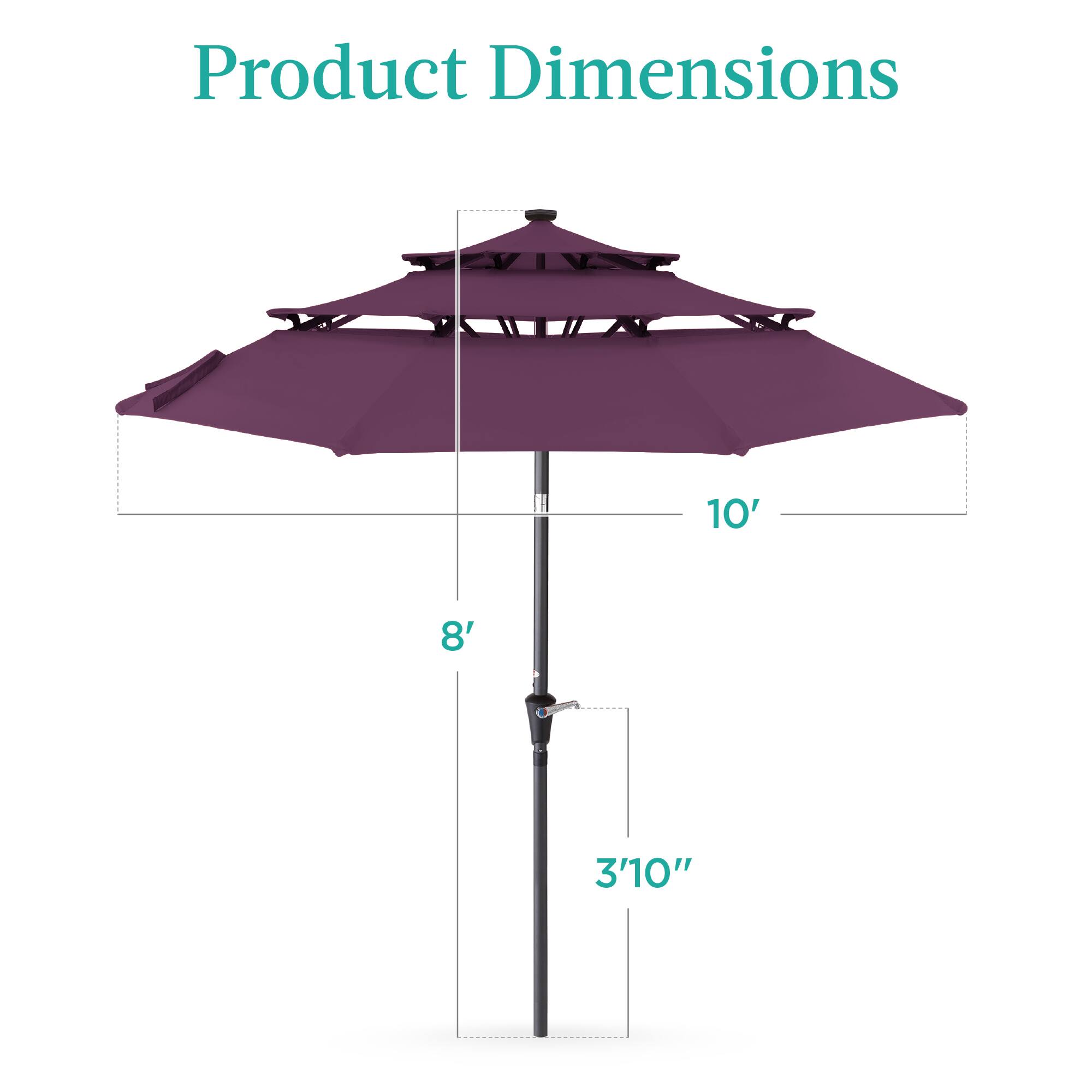 Product Dimensions

10'  
8'  
3'10"