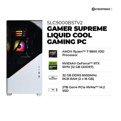 CyberPowerPC Gaming Desktop AMD Ryzen 7 9800X3D NVIDIA CyberPowerPC Gaming Desktop AMD Ryzen 7 9800X3D NVIDIA