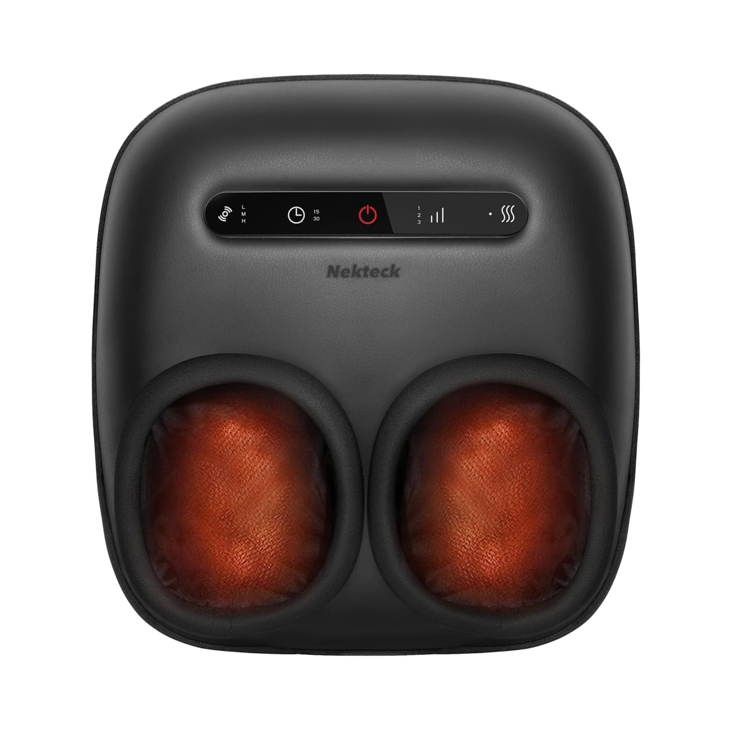 Nekteck - Shiatsu Foot Massager with Soothing Heat & Deep Kneading -Upgraded version - Black