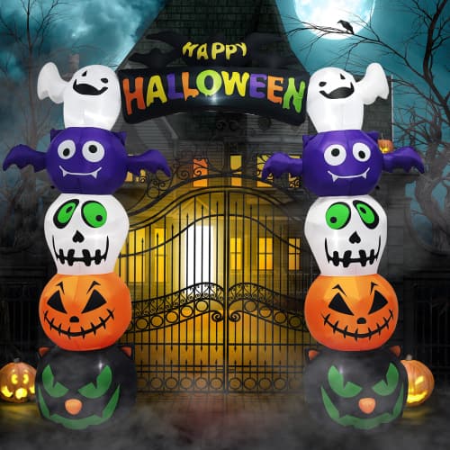 Winado - Halloween Inflatable Pumpkin Ghost Archway 8FT, Blow Up Decoration with LED Lights for Holiday Outdoor Yard Party Garden - Multicolor price history on PriceWatchPro